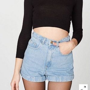 Light blue high waisted shorts!